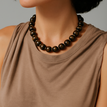 Load image into Gallery viewer, Bold Sphere Bead Necklace – Polished Statement Strand