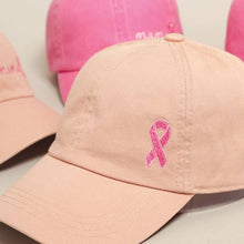 Load image into Gallery viewer, Breast Cancer Awareness Ribbon Baseball Cap
