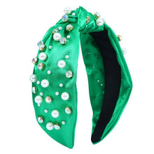 Load image into Gallery viewer, CHRISTMAS RHINESTONE PEARL BEAD HAIR BAND HEADBAND