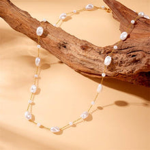 Load image into Gallery viewer, 18K STAINLESS STEEL TARNISH FREE PEARL NECKLACE