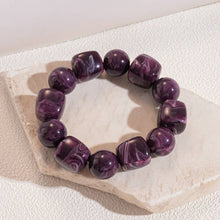 Load image into Gallery viewer, Color-Block Cube Circle Stretch Cord Bracelet | 40B5197