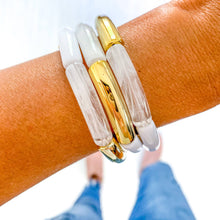 Load image into Gallery viewer, Hope Breast Cancer Awareness Acrylic Bamboo Heishi Bracelet