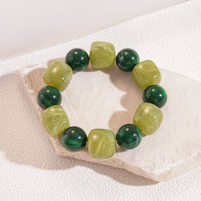 Load image into Gallery viewer, Color-Block Cube Circle Stretch Cord Bracelet | 40B5197