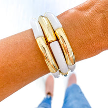 Load image into Gallery viewer, Hope Breast Cancer Awareness Acrylic Bamboo Heishi Bracelet