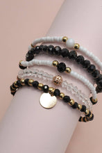Load image into Gallery viewer, MULTILAYER BEADED CHAIN DISC CHARM BRACELET