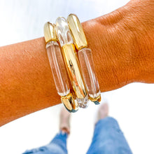 Load image into Gallery viewer, Hope Breast Cancer Awareness Acrylic Bamboo Heishi Bracelet