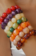 Load image into Gallery viewer, Color-Block Cube Circle Stretch Cord Bracelet | 40B5197