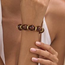 Load image into Gallery viewer, Leopard Print Beaded Stretch Bracelet