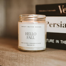 Load image into Gallery viewer, Hello Fall 9 oz Soy Candle - Fall Decor & Gifts