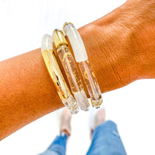 Load image into Gallery viewer, Hope Breast Cancer Awareness Acrylic Bamboo Heishi Bracelet