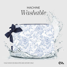 Load image into Gallery viewer, Something Navy Bow Crinkle Makeup & Toiletry Bag