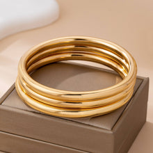 Load image into Gallery viewer, Chunky Triple Tube Bangle Set