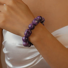 Load image into Gallery viewer, Color-Block Cube Circle Stretch Cord Bracelet | 40B5197