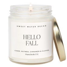 Load image into Gallery viewer, Hello Fall 9 oz Soy Candle - Fall Decor & Gifts