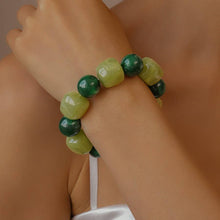 Load image into Gallery viewer, Color-Block Cube Circle Stretch Cord Bracelet | 40B5197