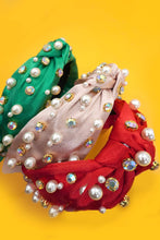Load image into Gallery viewer, CHRISTMAS RHINESTONE PEARL BEAD HAIR BAND HEADBAND