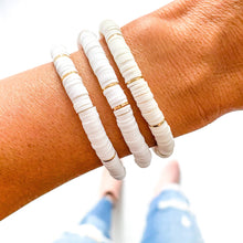 Load image into Gallery viewer, Hope Breast Cancer Awareness Acrylic Bamboo Heishi Bracelet