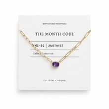 Load image into Gallery viewer, The Month Code Birthstone Necklace Collection
