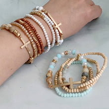 Load image into Gallery viewer, Set Of 4, Stone And Wooden Beads Bracelet
