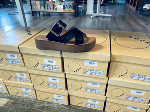 BLACK RESUME PLATFORM SANDAL