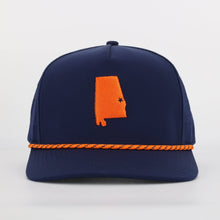 Load image into Gallery viewer, Auburn, AL Embroidered State Hat with Rope
