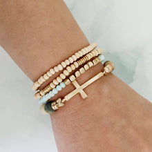 Load image into Gallery viewer, Set Of 4, Stone And Wooden Beads Bracelet
