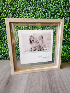 MP FAMILY WOOD AND BRASS FRAME