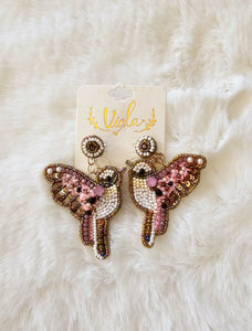 BEAD BIRD EARRINGS