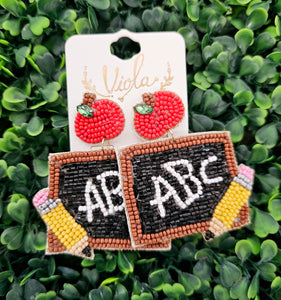 SC CHALKBOARD EARRINGS