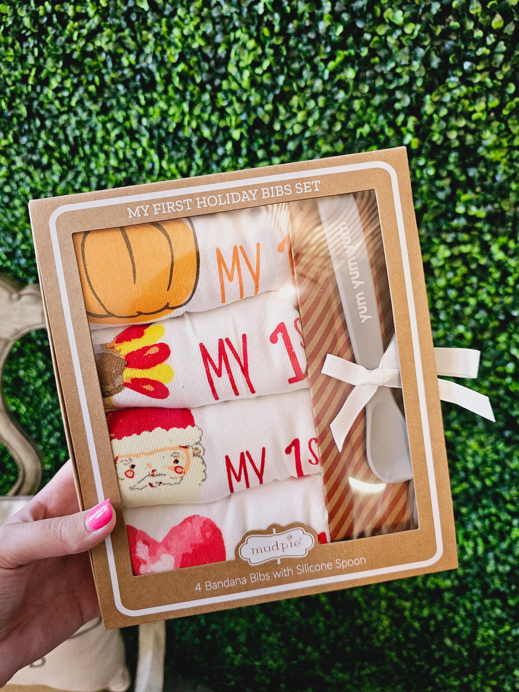 MP FIRST HOLIDAY BIB SET