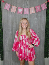 Load image into Gallery viewer, PINK MULTI SMOCKED ROMPER
