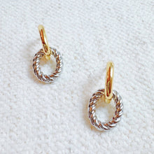 Load image into Gallery viewer, Two Toned Knocker Earrings
