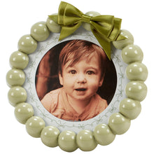 Load image into Gallery viewer, Green Beaded Round Photo Frame
