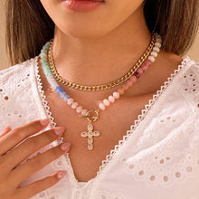 Load image into Gallery viewer, Multi Layer Pendant Resin Beaded Necklaces | 40NK9753
