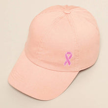 Load image into Gallery viewer, Breast Cancer Awareness Ribbon Baseball Cap

