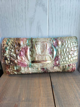 Load image into Gallery viewer, Brahmin Pink/Green Snake Print Wallet
