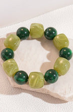 Load image into Gallery viewer, Color-Block Cube Circle Stretch Cord Bracelet | 40B5197
