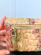 Load image into Gallery viewer, Brahmin Pink/Green Snake Print Wallet
