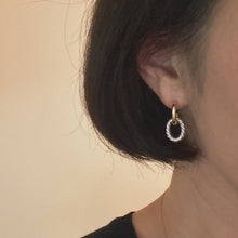 Load image into Gallery viewer, Two Toned Knocker Earrings
