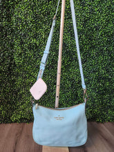 Load image into Gallery viewer, Kate Spade Teal Crossbody w White Coin Purse

