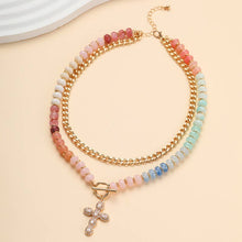 Load image into Gallery viewer, Multi Layer Pendant Resin Beaded Necklaces | 40NK9753
