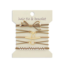 Load image into Gallery viewer, Hair Tie &amp; Bracelet Set Multi Style Elastic Hair Bands
