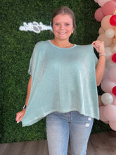 Load image into Gallery viewer, RIBBED STRIPED OVERSIZED SS TOP
