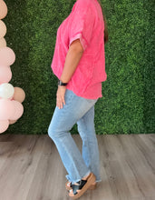 Load image into Gallery viewer, HIGH RISE STRAIGHT CROPPED DENIM PANTS
