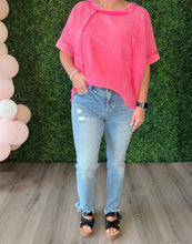 Load image into Gallery viewer, HIGH RISE STRAIGHT CROPPED DENIM PANTS
