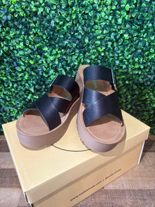 BLACK RESUME PLATFORM SANDAL