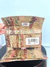 Load image into Gallery viewer, Brahmin Pink/Green Snake Print Wallet

