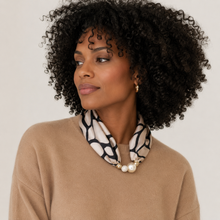 Load image into Gallery viewer, Ellison+Young Satin Twilly Scarf Necklace with Jeweled Magnetic Clasp
