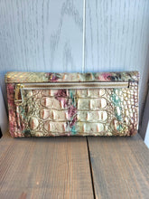 Load image into Gallery viewer, Brahmin Pink/Green Snake Print Wallet
