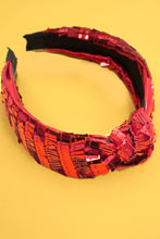 Load image into Gallery viewer, HOLIDAY SEQUIN EMBELLISHED KNOT HEADBAND
